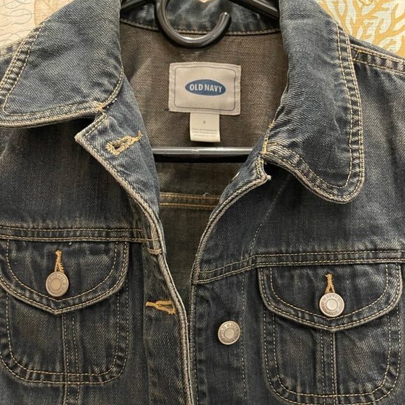 Old Navy VTG Blue Jean Denim Jacket Womens Sm Sport Old School Street Wear Y2K - Picture 2 of 14